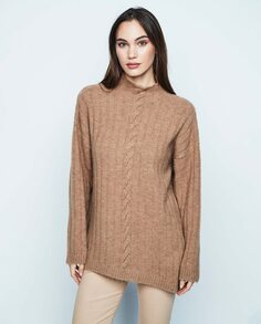 Женский свитер с косами и длинными рукавами &amp; Me Unlimited, коричневый