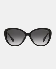 Черные женские солнцезащитные очки «кошачий глаз» Ralph Lauren, черный