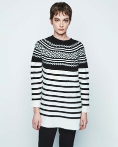 Полосатый женский свитер с длинным рукавом &amp; Me Unlimited