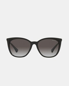 Черные солнцезащитные очки «кошачий глаз» с металлическими дужками Ralph Lauren, черный