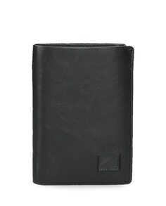 Мужской вертикальный кожаный кошелек Chief с черным портмоне для монет Pepe Jeans, черный