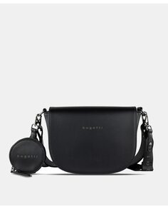 Женская сумка через плечо с черным портмоне на молнии Bugatti, черный