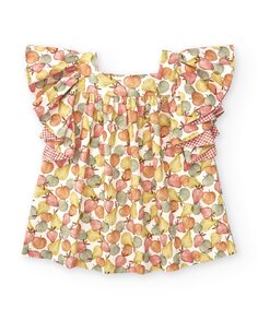 Платье для девочки с рюшами и фруктовым принтом Pili Carrera, мультиколор