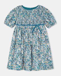 Платье для девочки с короткими рукавами Coconut El Corte Inglés, синий
