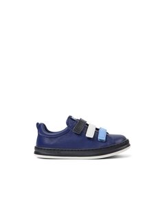 Кожаные кроссовки для мальчика на липучке синего цвета Camper, синий