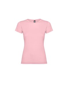 Приталенная футболка для девочки с ребристым воротником ROLY, розовый