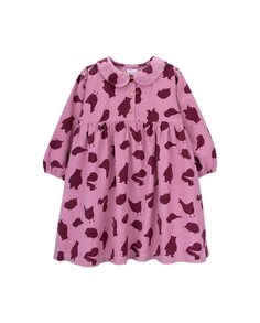 Платье для девочки с длинными рукавами и принтом KNOT, розовый