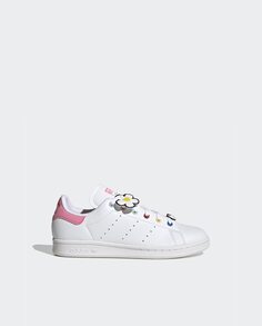 Детские повседневные кроссовки adidas Originals x Hello Kitty Stan Smith J adidas, белый/розовый