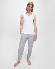 Комплект из двух мужских белых маек с короткими рукавами Calvin Klein Calvin Klein, белый