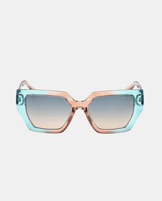 Разноцветные женские солнцезащитные очки с геометрическим узором Guess, мультиколор