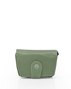 Женский кошелек из яловой кожи зеленого цвета Laura Valle, зеленый