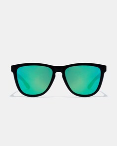 Матовые черные квадратные солнцезащитные очки с зеркальными линзами Hawkers, зеленый