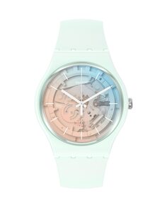 Часы Flittingly Iceblue с синим силиконовым ремешком Swatch, синий