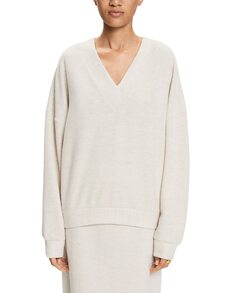 Женский короткий свитер мягкой вязки с v-образным вырезом Esprit