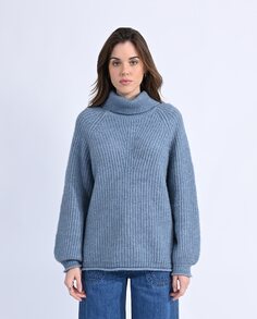 Женский свитер с высоким воротником и длинными рукавами Molly Bracken, синий
