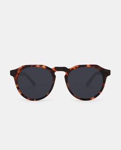 Солнцезащитные очки в круглой оправе из ацетата Havana Hawkers, коричневый