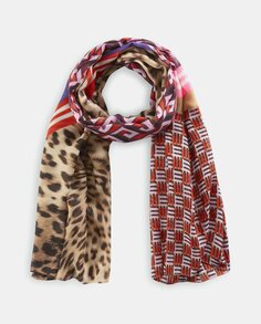 Разноцветный шарф с леопардовым принтом Codello, мультиколор
