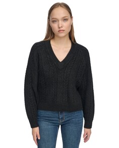 Однотонный женский свитер с круглым вырезом Dkny Jeans, черный