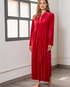 Длинный женский халат с внутренними карманами Mitjans, красный