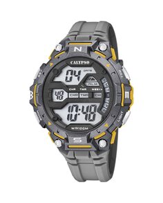 K5815/3 Digital For Man серые резиновые мужские часы Calypso, серый