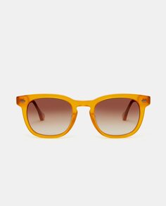 Квадратные оранжевые солнцезащитные очки унисекс из ацетата с поляризованными линзами Scalpers, оранжевый