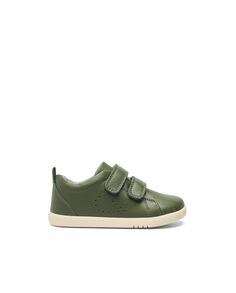 Зеленые кожаные детские кроссовки Bobux, зеленый