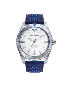 Мужские часы Mission на синем силиконовом ремешке Mark Maddox, синий