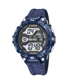 K5815/1 Digital For Man синие резиновые мужские часы Calypso, синий