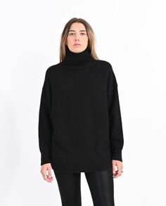 Женский свитер с высоким воротником и длинными рукавами Lili Sidonio, черный