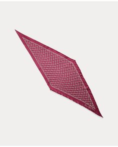 Шелковый шарф фуксии с фантазийным принтом Lauren Ralph Lauren, фуксия
