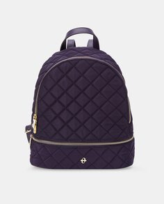Стеганый рюкзак фиолетового цвета на молнии Tintoretto, фиолетовый