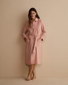 Женский халат с поясом и завязками Énfasis, розовый