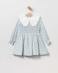 Детское платье для квадратов и далматинцев - синее Coco Acqua, синий