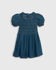 Платье для девочки с короткими рукавами Gap, темно-синий