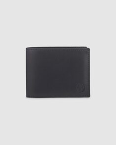 Мужской кожаный кошелек с портмоне черного цвета El Potro, черный