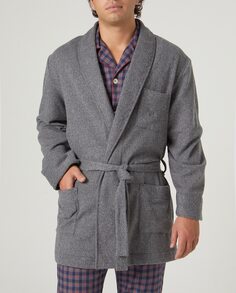 Мужской короткий халат с воротником-смокингом Kiff-Kiff, серый