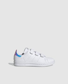 Белые кроссовки ADIDAS для девочек на застежке-липучке adidas, белый