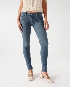 Женские джинсы скинни с низкой посадкой Salsa Jeans, зеленый