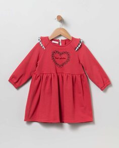 Детское платье с сердцем - Vermelho Coco Acqua, бордо