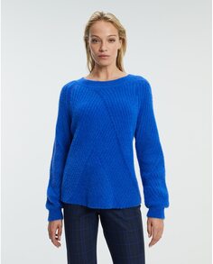 Женский свитер с длинными рукавами и круглым вырезом Paz Torras, синий