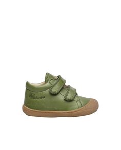Зеленые детские кожаные кроссовки First Steps Naturino, зеленый