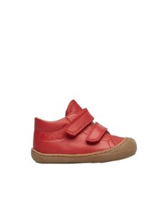 Красные детские кожаные кроссовки First Steps Naturino, красный