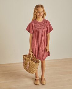 Платье для девочки с короткими рукавами Coconut El Corte Inglés, розовый