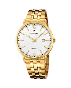 Мужские часы F20513/2 Acero Classico из золотой стали Festina, золотой