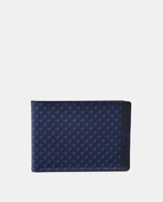 Кожаный кошелек с портмоне с синим принтом Bellido, синий