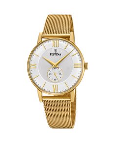 Мужские часы F20569/2 Acero Classico из золотой стали Festina, золотой