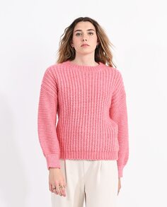 Женский свитер с длинными рукавами и рукавами-буфами Lili Sidonio, розовый
