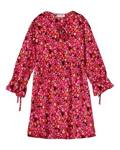 Платье для девочки с длинными рукавами и принтом Mini Molly, розовый