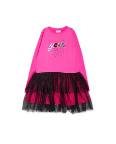 Розовое девичье платье с тюлем Tuc tuc, розовый
