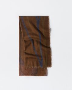 Шарф с вышивкой и принтами Parfois, коричневый